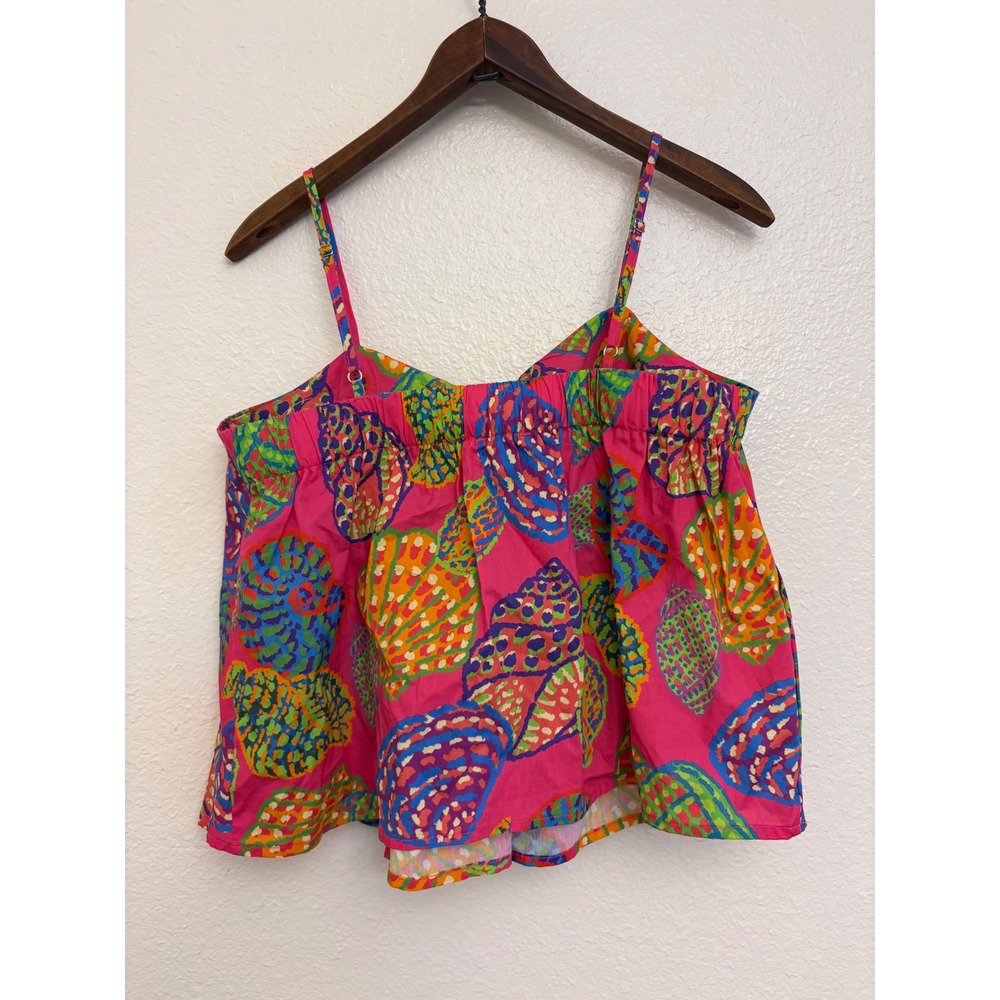 THML Womens XS Colorful Shell Print Cami Tank Top Flowy Summer Beach